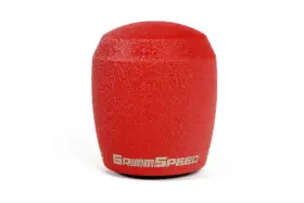 M12x1.25 Grimmspeed 380003 Stubby Shift Knob Stainless Steel Red -