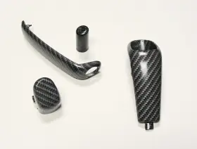92145662 Gtog8ta 04-06 Gto Carbon Fiber Automatic At Shift Knob Park Brake Push Button Bezel Set