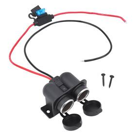 Gzztores T5907 12v Cigarette Lighter Socket With Blade Fuse 15a 2 Black-2 1p