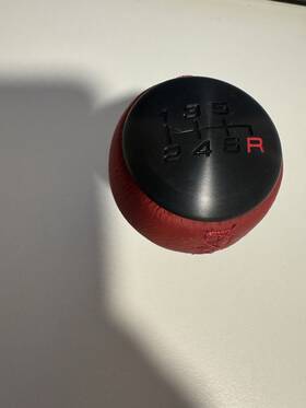 Honda 08u92-tea-110 Genuine Oem 17-21 Civic Type R 6 Spd Black Anodized Red Leather Shift Knob