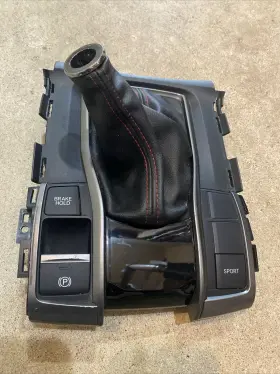 77296-tbf-a012c Honda 16-20 Civic Center Console Manual Shift Shifter Trim Bezel With Boot Oem