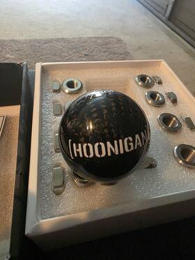 Hoonigan 196693015749 Kill All Tires Carbon Round Shift Knob Adapters And Jam Nuts Included