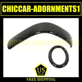 Cca2025070909 Hthe Carbon Fiber Interior Gear Shift Handle Knob Cover Trim For Ford Mustang 10-14