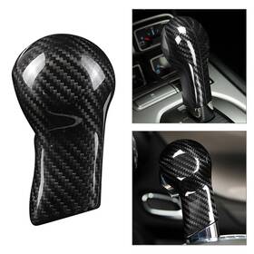 Hukyu 612028582668 1 Pcs Black Carbon Fiber Shift Knob Cover Shell For Chevrolet Camaro 2010-2015