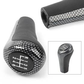 Hukyu 612046504871 1pc 6 Speed Carbon Fiber Manual Gear Shift Knob For Bmw E90 E91 E92 X1 X3 X5 X6
