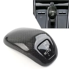 Hukyu 612047167563 Black Car Gear Shift Knob Cover Trim For Porsche Panamera 971 Chassis G2 2017-20
