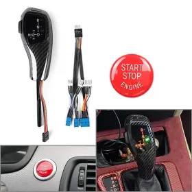 Hukyu 890000333617 Automatic Led Gear Shift Knob And Start Stop Button Cover For Bmw 3 5 7 Series X3