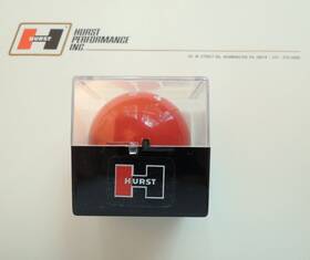 Hurst 163-3393 Nos Gear Shift Knob Red 4 Speed In The Clear Topped Box Beautiful