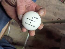 Hurst 1630022 This Is A Vintage-style White 4-speed Manual Shift Ball Knob