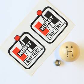 Hurst 3-spd-knob Vintage Usa Real 1970s 3 Speed Manual White Shifter Knob 3/8-16 Thread