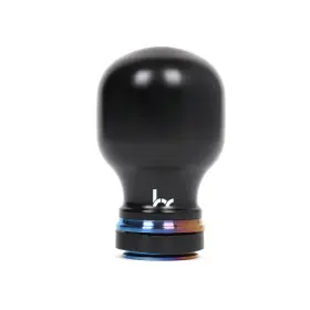 Hyb-nob-01-37 Hybrid Racing Delrin Chicane Shift Knob Black Or White With Burnt Finish Base