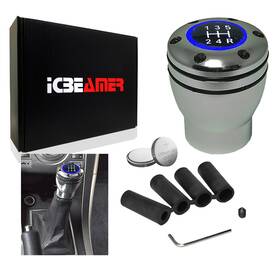 Icbeamer Knob-qq-bl-njpz-l1p01-a Jdm Style Manual Transmision Stick Shifter Shift Knob With Led Blue Light P184