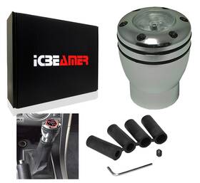 Icbeamer Knob-qq-rd-nabl-l1p01-a Jdm Racing Style Sport Manual Gear Aluminum Shift Knob With Led Red Light G259