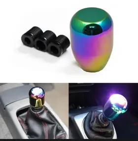 Knob-sn02-m-njpz-l1p01-a Icbeamer Neo Chrome Short Bar Manual Transmision Stick Shifter Shift Knob 5 6 Speeds P352