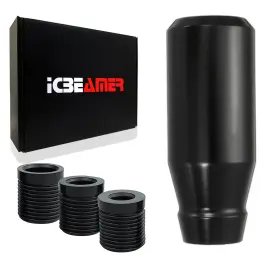 Knob-sn04-blk-nxen-l1p01-a Icbeamer Jdm Aluminum Racing Style Drift Shape Bar Shifter Gear Black Shift Knob Y417