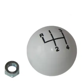 Inl12553 Inline Tube 1964-72 Gm Pontiac Gto Lemans Tempest White 4 Speed Shfter Ball And Lock Nut Oem