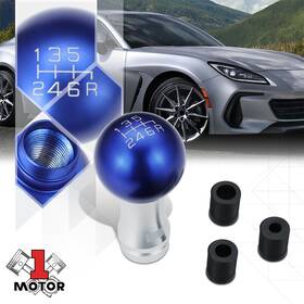 J2 Engineering Mt1-lb010ks2j 48 X 98mm Blue 6-speed Manual 2-pc Ball Teardrop Shape Sift Knob With Adapters
