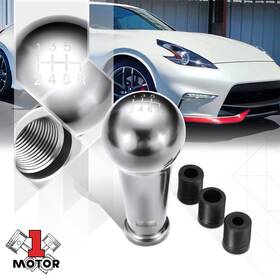 J2 Engineering Mt1-ls500ks2j 46 X 105mm Silver 6-speed Manual Ball Teardrop Shape Sift Knob With Adapters