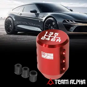 Tma-dr110ks2j J2 Engineering Red 6-speed Manual Cylindrical Shape Design Sift Knob Adapters 40mm X 55mm