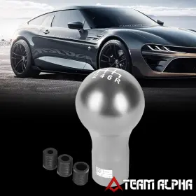 Tma-ls700ks2j J2 Engineering Silver 6-speed Manual Spherical Teardrop Shape Sift Knob Adapters 44mm X 82mm