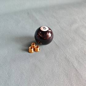 Jonjea Sk-1003-8 Universal Black Round 8 Ball Shift Knob Manual Gear Shifter Head With 3 Adapters