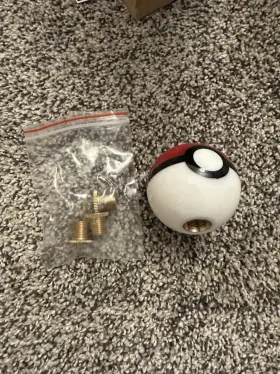 Sk-1060 Jonjea Universal Pokemon Shift Knob Round Poke Ball Go Gear Shifter Head With 3 Adapters