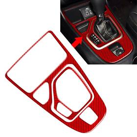 Kabusikikaisya-kawausa 550736303536 Gear Shift Panel Cover Trim Kit For Jeep Cherokee 2014-2018 Carbon Fiber Red