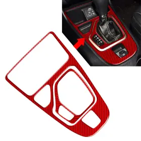 Kabusikikaisya-kawausa 550736303536 Gear Shift Panel Cover Trim Kit For Jeep Cherokee 2014-2018 Carbon Fiber Red