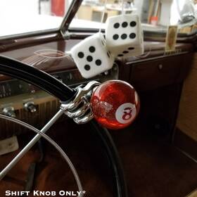 Klassic Motors Kmsa3920 Translucent Red 8 Ball Billiard Suicide Brody Steering Wheel Knob Metal Flake V8