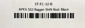 St-fc-32-b Kraus Moto Apex Ss3 Bagger Shift Rods Part # In Black Anodized