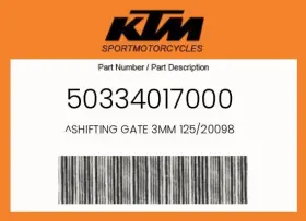 50334017000 Ktm Genuine Shifting Gate 3mm 125/20098 -