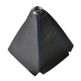 Labwork Law103698 Shift Knob Shifter Boot Cover With Blue Stitches Pvc Leather Universal