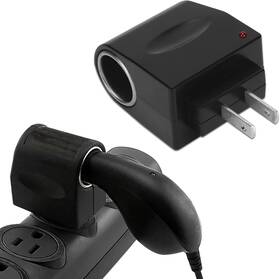 Lecctso Qp-1022 Ac To Dc Converter Cigarette Lighter Adapter Wall Plug Car Black