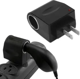 Qp-1022 Lecctso Ac To Dc Converter Cigarette Lighter Adapter Wall Plug Car Black