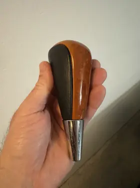 33504-60190-c0 Lexus Lx470/land Cruiser Wood Black Leather Shift Knob 2003-2007 Oem Great Cond
