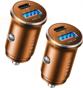 2e75-orange Lisen 54w Car Phone Charger Usb C Cigarette Lighter Adapter Orange