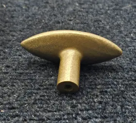 4079-65-tb Lo & Co And Almond Knob Tumbled Brass 65mm Large