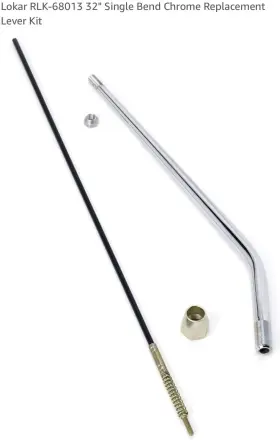 Rlk-68013 Lokar 32 In Ats Single Bend Chrome Shifter Lever Kit Rlk-68013 Lokar 32 In Ats Single Bend Chrome Shifter Lever Kit
