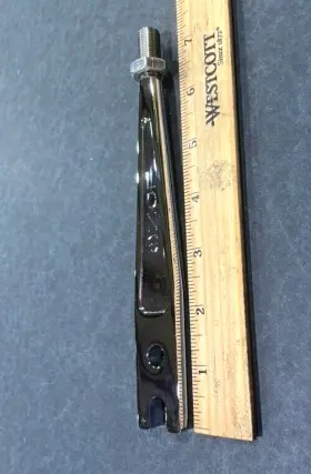Hn-1075 Long Shifter Stick Straight 7.5 In Chrome Vintage Rat Rod
