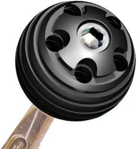 52-22601 Longacre Venetian Aluminum Shifter Knob 3/8-16 Thread Black Anodized