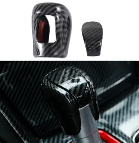 Civic11-21cfl Loyal Carbon Fiber Print Console Shift Knob Handle Trim Cover Fits 22-25 Civic 11th