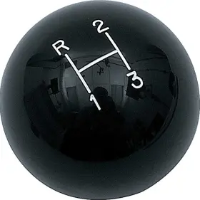 Rpi674a Max Performance Reproduction 5/16 Black 2 Inch 3 Speed Shift Knob For 1967-1969 Pontiac Firebird