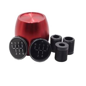 Maxhanest Re-167- Red Car Aluminum Manual Stick Gear Shift Knob Head Lever Handball