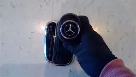 242.mb1f06 Mercedes-benz 2006 06 Clk350 Shift Knob With Leather Boot Black Shifter Bezel 95224