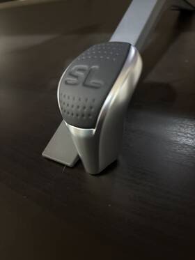 Mercedes-benz Bbsngbj29 New Original Alu Matt With Leather Shift Gear Knob Sl Sl500 Sl63 Sl65