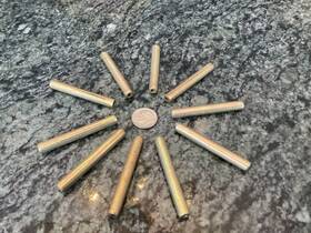 Military Ms39086-174 10 Plated Steel Semi Solid Roll Pins Dowels 1/4 Inch X 2 L