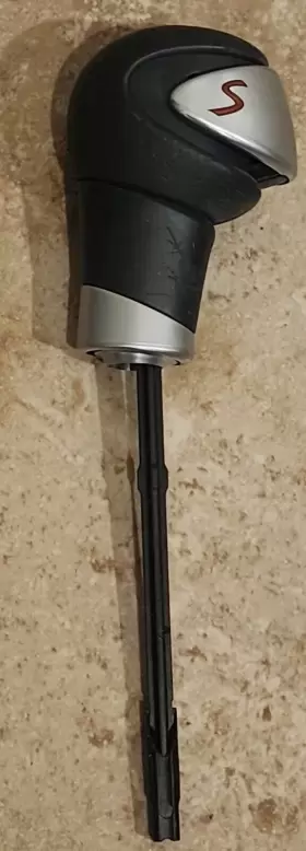 25167546065 Mini Oem 2002-2008 Cooper S Black Leather Auto. Shifter Shift Knob