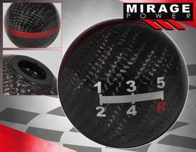 Miragepower2008 Sk-006cfrd-6a9h5 Carbon Fiber 5 Speed Mt Shift Knob Short Throw Selector Red For M10x1.5mm Thread