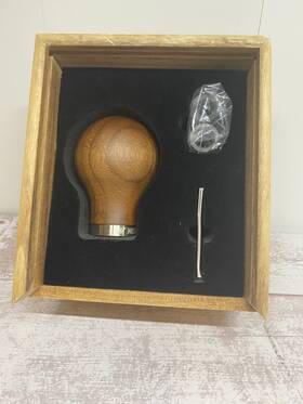 Mishimoto 840197711330 Round Steel Core Wood Shift Knob Walnut