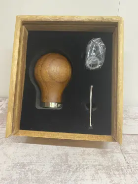 Mishimoto 840197711330 Round Steel Core Wood Shift Knob Walnut